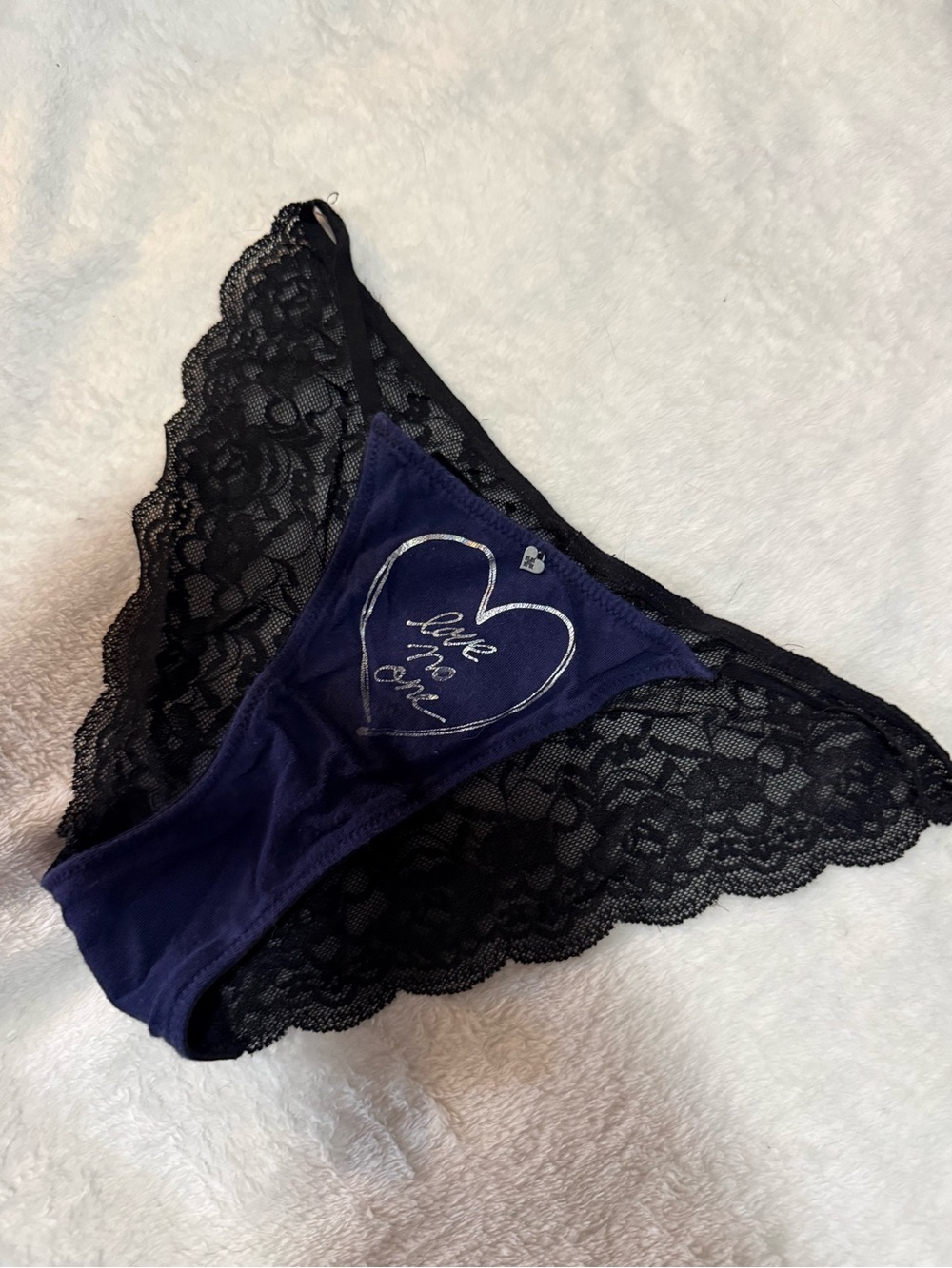 ❤️ 3 for $18 ❤️ Blackheart “Love No One” Lace Back Panty